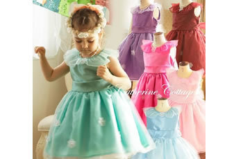 子供ドレス　妖精のようなオーガンジーとお花のカラードレス　フォーマル　キッズ FRSP.jpg